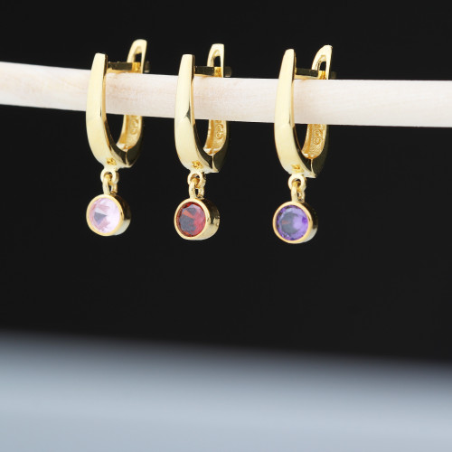 Glorria 925k Sterling Silver Personalized Birthstone Silver Earrings Glorria 925k Sterling Silver Personalized Birthstone Silver Earrings