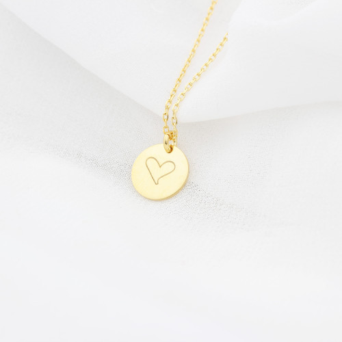 Glorria 925k Sterling Silver Minimal Heart Necklace