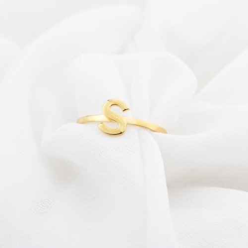 Glorria 925k Sterling Silver Custom Letter Ring