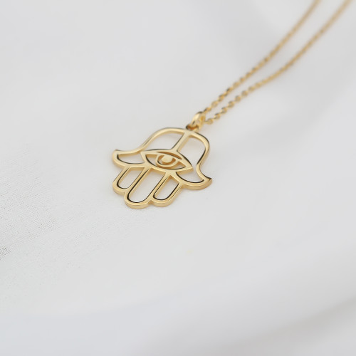 Glorria 925k Sterling Silver Fatima Hand Necklace Glorria 925k Sterling Silver Fatima Hand Necklace