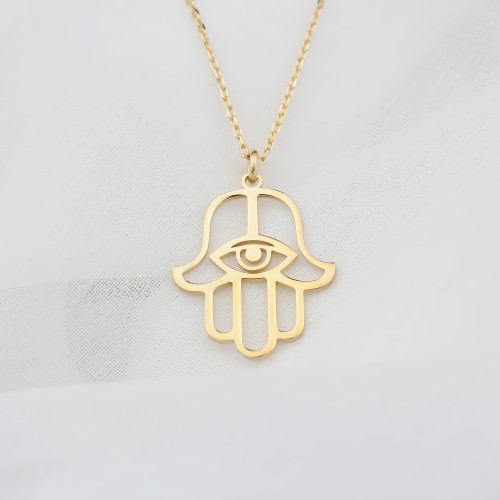 Glorria 925k Sterling Silver Fatima Hand Necklace Glorria 925k Sterling Silver Fatima Hand Necklace