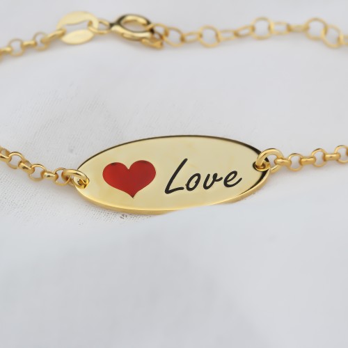 Glorria 925k Sterling Silver Personalized Sterling Silver Name Love Bracelet Glorria 925k Sterling Silver Personalized Sterling Silver Name Love Bracelet