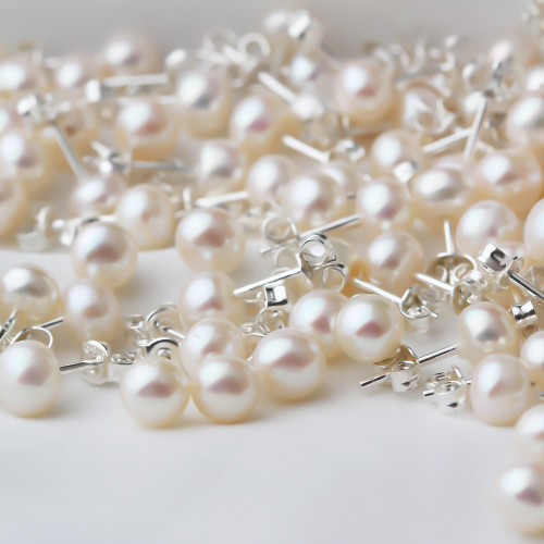 Glorria 925k Sterling Silver Pearl Earrings Glorria 925k Sterling Silver Pearl Earrings