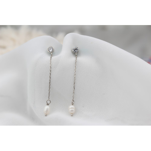 Glorria 925k Sterling Silver Pearl Earrings Glorria 925k Sterling Silver Pearl Earrings