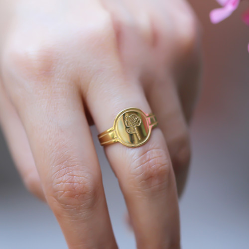 Glorria 925k Sterling Silver Personalized Birth Flower Ring Glorria 925k Sterling Silver Personalized Birth Flower Ring