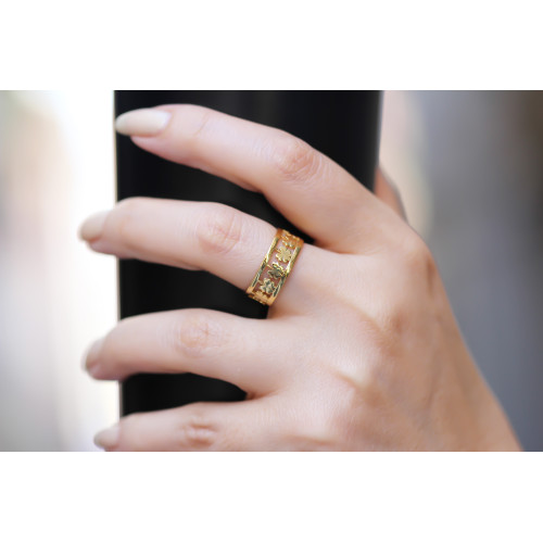 Glorria 925k Sterling Silver Clover Ring Glorria 925k Sterling Silver Clover Ring