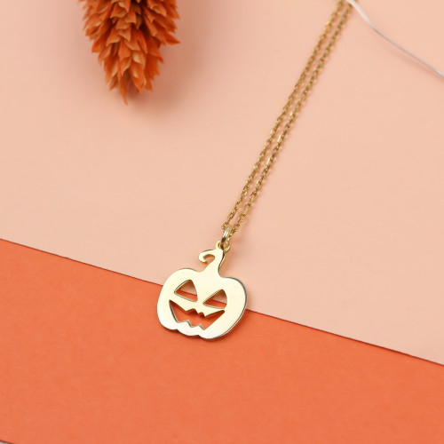 Glorria 925k Sterling Silver Personalized Halloween Silver Necklace Glorria 925k Sterling Silver Personalized Halloween Silver Necklace