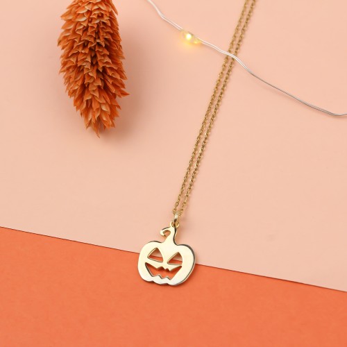 Glorria 925k Sterling Silver Personalized Halloween Silver Necklace