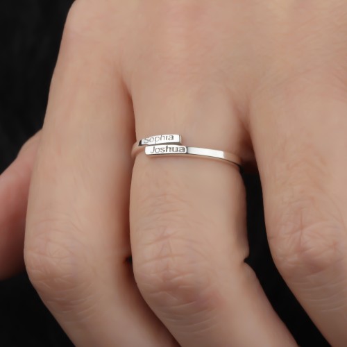 Glorria 925k Sterling Silver Customized Name Ring