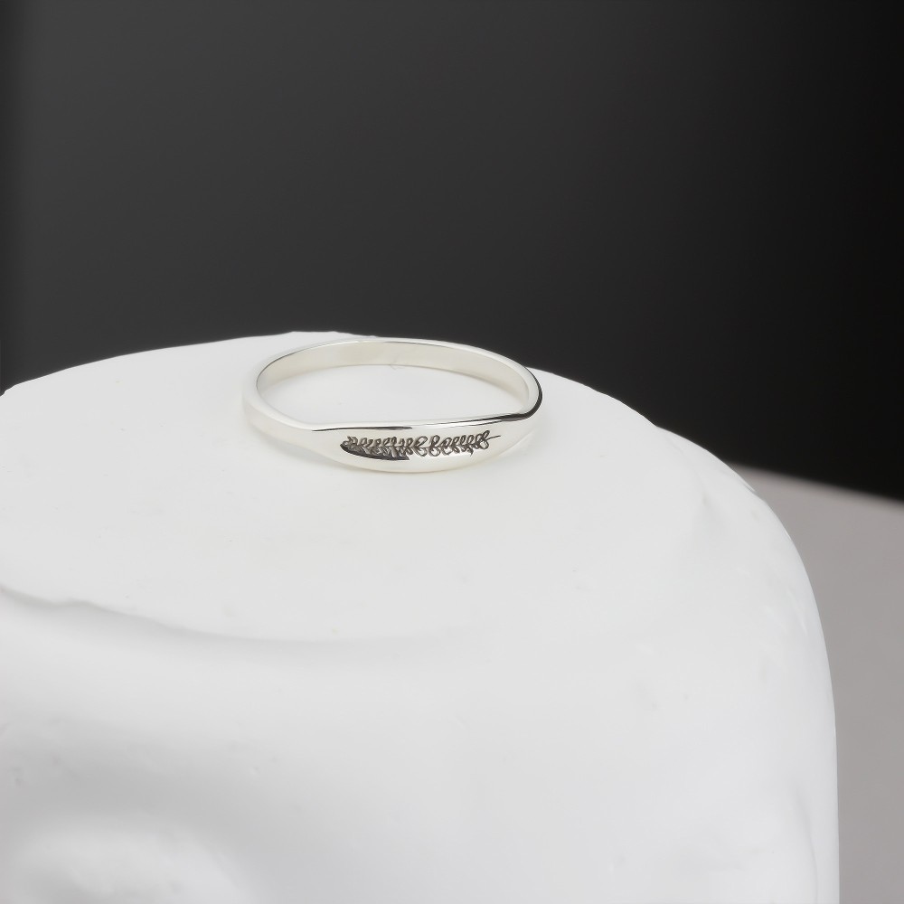 Glorria 925k Sterling Silver Personalized Flower Motif Ring Glorria 925k Sterling Silver Personalized Flower Motif Ring