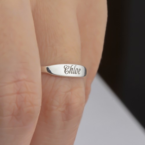 Glorria 925k Sterling Silver Customized Name Ring