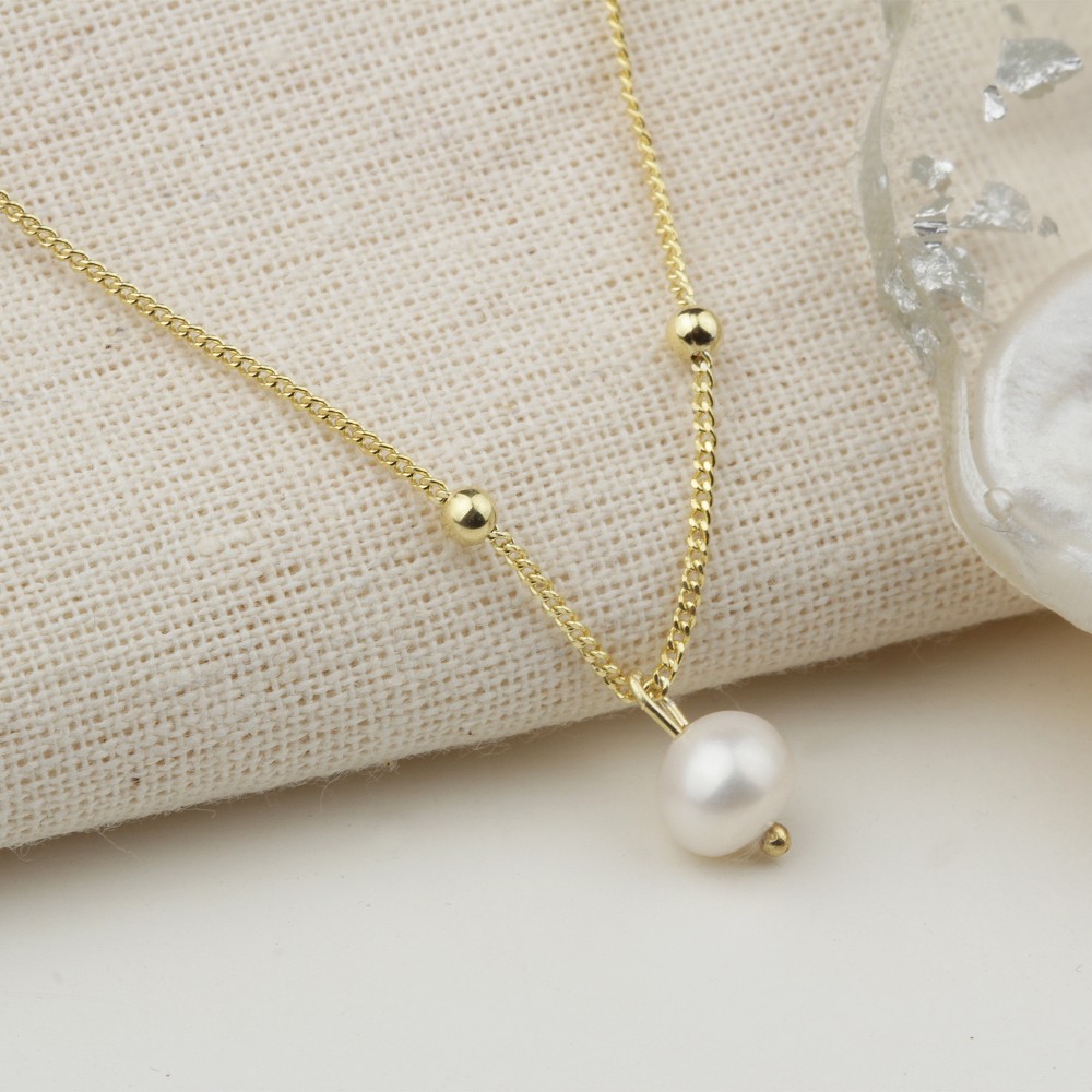 Glorria 925k Sterling Silver Pearl Necklace Glorria 925k Sterling Silver Pearl Necklace