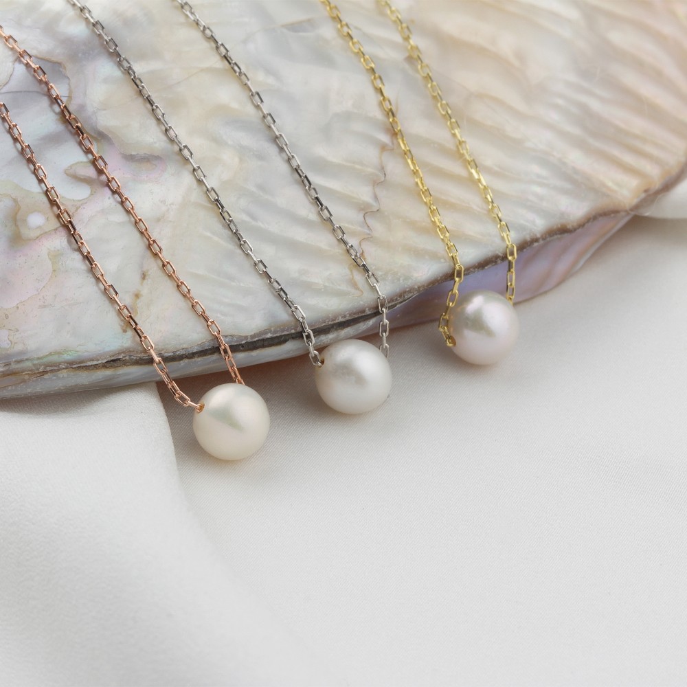 Glorria 925k Sterling Silver Pearl Necklace Glorria 925k Sterling Silver Pearl Necklace
