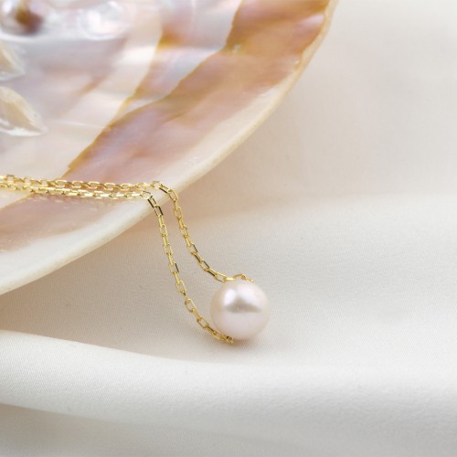 Glorria 925k Sterling Silver Pearl Necklace