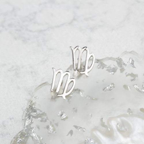 Glorria 925k Sterling Silver Personalized Horoscope Earrings Glorria 925k Sterling Silver Personalized Horoscope Earrings