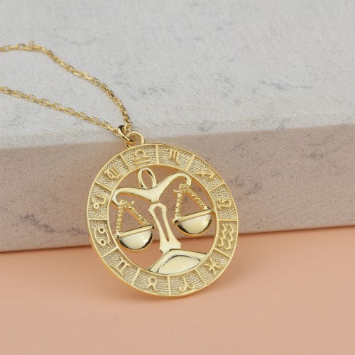 Glorria 925k Sterling Silver Personalized Horoscope Necklace