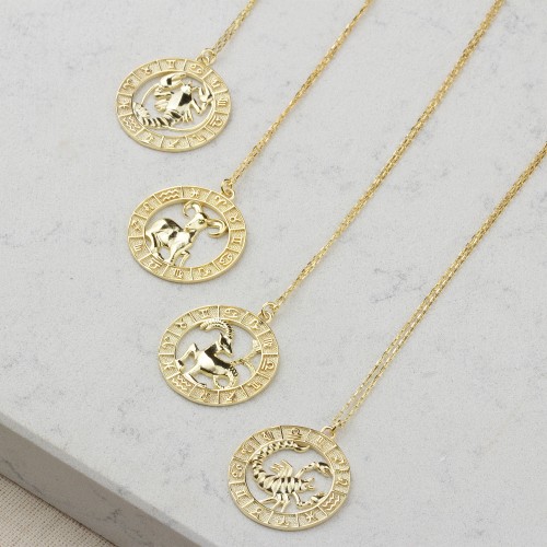 Glorria 925k Sterling Silver Personalized Horoscope Necklace