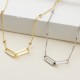 Glorria 925k Sterling Silver Paperclip Link Necklace Glorria 925k Sterling Silver Paperclip Link Necklace