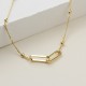 Glorria 925k Sterling Silver Paperclip Link Necklace Glorria 925k Sterling Silver Paperclip Link Necklace