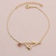 Glorria 925k Sterling Silver Personalized Birth Flower and Birthstone Bracelet