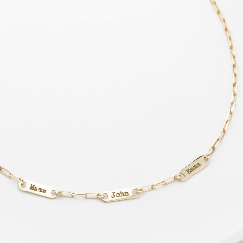 Glorria 925k Sterling Silver Personalized Name Paperclip Necklace