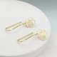 Glorria 925k Sterling Silver Personalized  Birth Flower Earrings