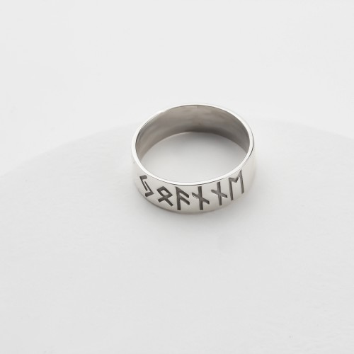 Glorria 925k Sterling Silver Personalized Name Viking Alphabet Ring