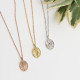 Glorria 925k Sterling Silver Personalized Birth Flower Necklace