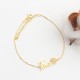 Glorria 925k Sterling Silver Personalized Name Birth Flower and Birthstone Bracelet