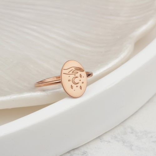 Glorria 925k Sterling Silver Personalized Gestures of Love Ring