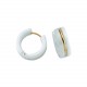 Glorria 14k Solid Gold Ceramic Earring