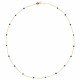 Glorria 14k Solid Gold Lapis Pave Row Necklace