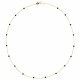 Glorria 14k Solid Gold Jade Pave Row Necklace