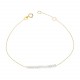 Glorria 14k Solid Gold Pearl Row Bracelet