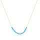 Glorria 14k Solid Gold Turquoise Stone Necklace