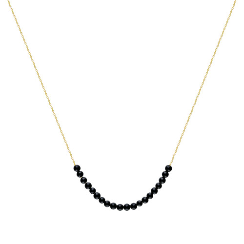Glorria 14k Solid Gold Onyx Stone Necklace Glorria 14k Solid Gold Onyx Stone Necklace