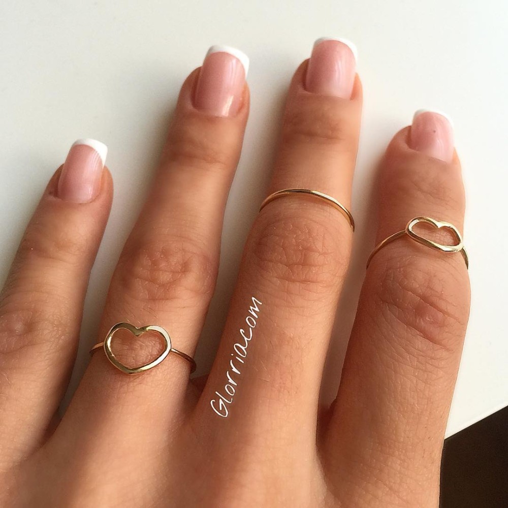 Glorria 14k Solid Gold Heart Ring Glorria 14k Solid Gold Heart Ring