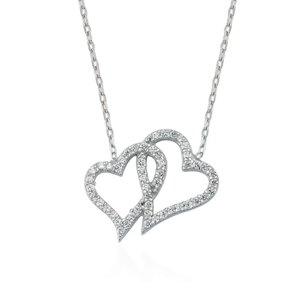 Glorria 925k Sterling Silver Heart Necklace