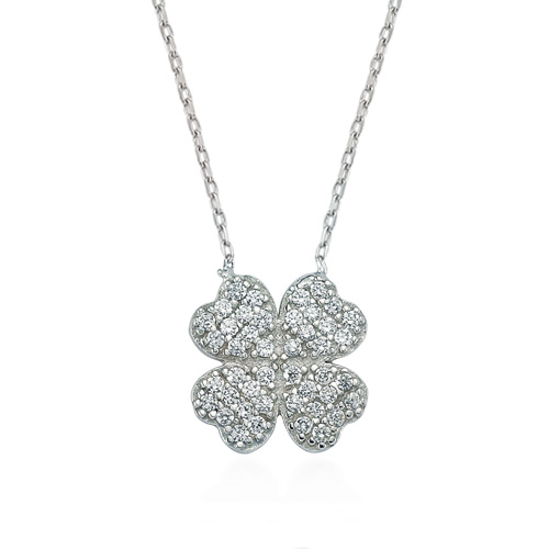 Glorria 925k Sterling Silver Clover Necklace Glorria 925k Sterling Silver Clover Necklace
