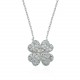 Glorria 925k Sterling Silver Clover Necklace