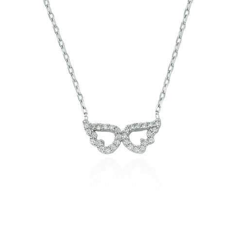 Glorria 925k Sterling Silver Angel Wing Necklace Glorria 925k Sterling Silver Angel Wing Necklace