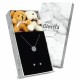 Glorria 925k Sterling Silver Evil Eye Necklace, Earrings, Flower Gift Set