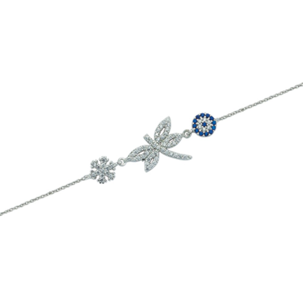 Glorria 925k Sterling Silver Dragonfly Chance Bracelet