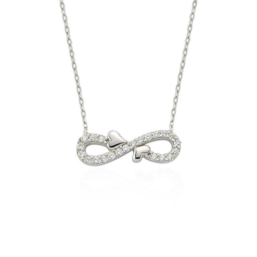 Glorria 925k Sterling Silver Infinity Heart Necklace Glorria 925k Sterling Silver Infinity Heart Necklace