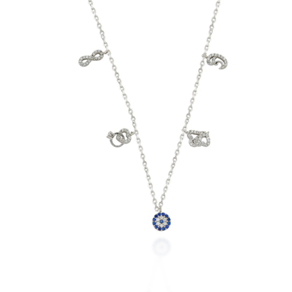 Glorria 925k Sterling Silver Chance Necklace