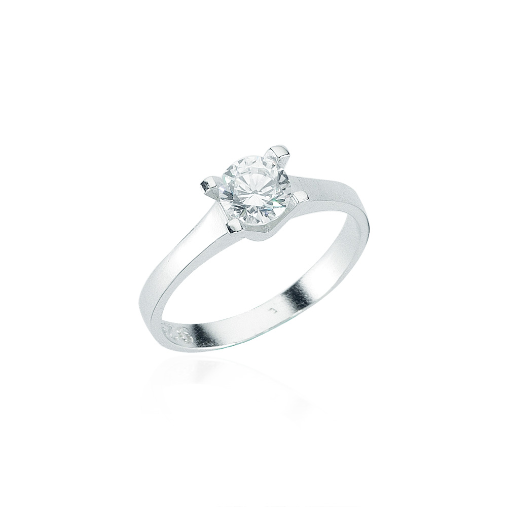 Glorria 925k Sterling Silver Solitaire Ring