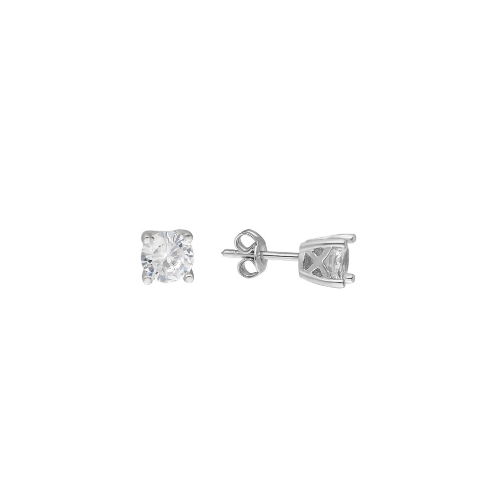 Glorria 925k Sterling Silver Solitaire Earring