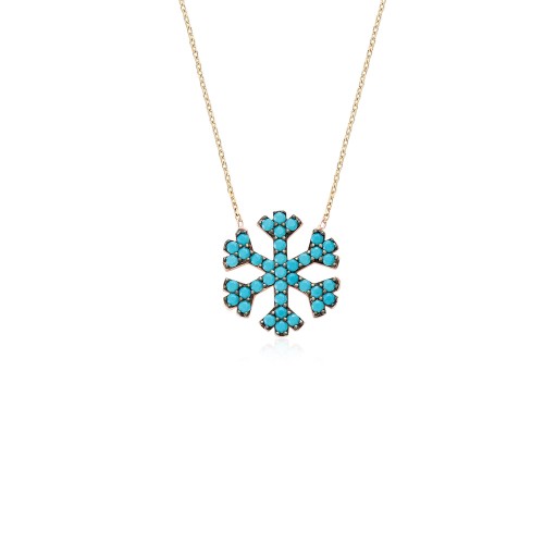 Glorria 925k Sterling Silver Snowflake Necklace Glorria 925k Sterling Silver Snowflake Necklace