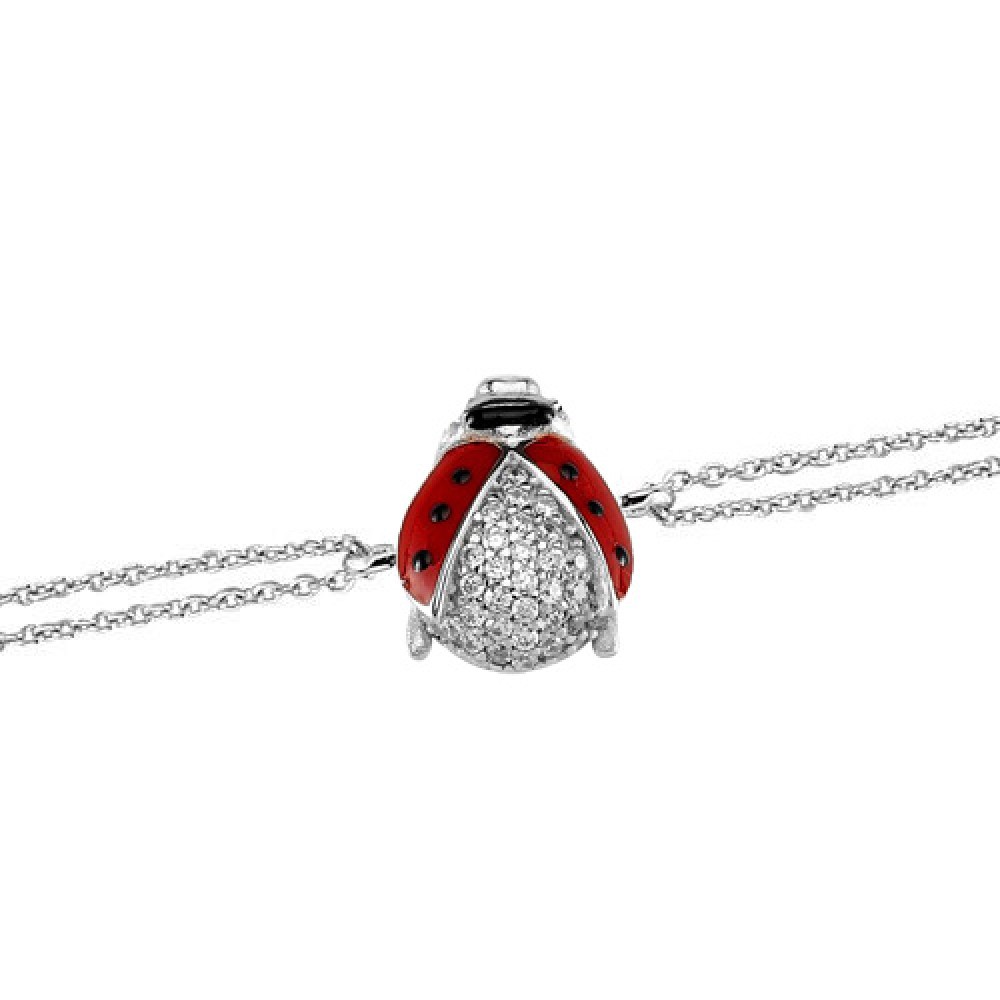 Glorria 925k Sterling Silver Ladybug Bracelet Glorria 925k Sterling Silver Ladybug Bracelet