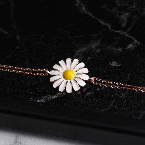 Glorria 925k Sterling Silver Daisy Bracelet Glorria 925k Sterling Silver Daisy Bracelet